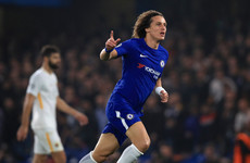 Chelsea took the lead over Roma through this sublime, curling effort by David Luiz