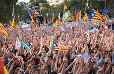 450,000 protest in Barcelona as Catalan leader claims Spanish government is 'acting like Franco'