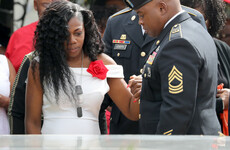 Pregnant widow of killed US soldier says phone call from Donald Trump made 'me cry even worse'