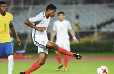 Liverpool striker's second consecutive hat-trick sends England into the U17 World Cup final