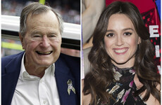 George Bush Snr apologises for patting women's backside during 'joke routine'