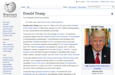 Wikipedia got a huge bump in donations after Donald Trump's election win