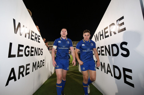Rory O'Loughlin and Jordan Larmour after the match