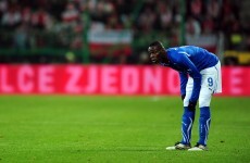 Balotelli's Euro 2012 prospects take nosedive