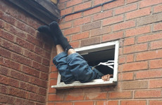 Suspected burglar gets stuck in takeaway vent for seven hours