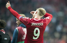 One of Denmark's top strikers fractured his wrist yesterday
