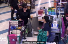 Ellen Degeneres sent Kris Jenner to a 99c store and told her what to say via an earpiece in a gas video