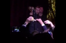 A fan peeled a potato at Liam Gallagher's gig last night to make fun of Noel Gallagher's scissors player