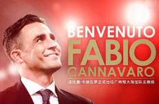 Cannavaro returns to Chinese champions as Scolari's replacement at the helm