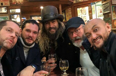 The photos of Jason Momoa on the session with the Game of Thrones cast in Belfast are joyous