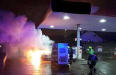 Car burst into flames at Limerick petrol station