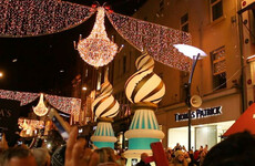 Dublin's Christmas light were switched on tonight - but they were a little different this year