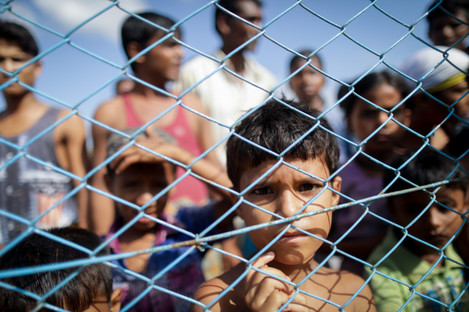 Rohingya children at a refugee camp in Bangladesh 