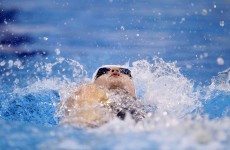 Nocher warms up with personal best in 100m backstroke
