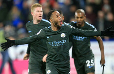 Late Sterling goal sets new away wins record for table-toppers Man City