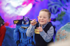 Little Tadhg got dragged around the studio and instantly became the star of the Toy Show