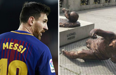 Vandals destroy Messi statue for the second time this year