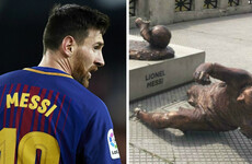 Vandals destroy Messi statue for the second time this year