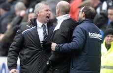 Newcastle boss Pardew 'sorry' for celebrating