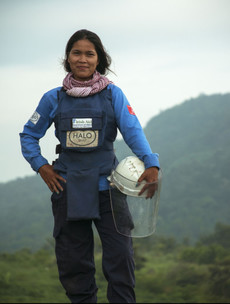 Meet the 23-year-old woman clearing mines from a war she doesn't remember