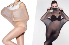 Wish is being criticised for using slim models to advertise plus-size tights in a ridiculous way