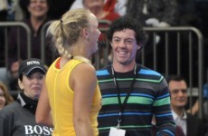 Don't give up the day job, Rory: Golf's number one serves it up to Sharapova