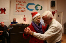 These elderly people got an early Christmas dinner this year