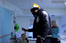 Watch: NBA star LeBron James makes young fan's day in hospital