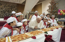 Pope Francis celebrated his birthday not with cake, but a giant pizza