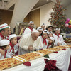 Pope Francis celebrated his birthday not with cake, but a giant pizza