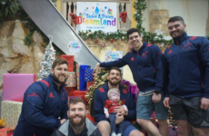 Munster players showed up to surprise an ill 6-year-old fan at his birthday party