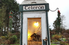 A photographer came across this tiny nativity in an old phonebox while passing through Roscommon