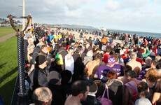 These brave souls took to the sea for a New Year's Day swim