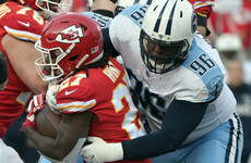 Marcus Mariota throws a touchdown to himself as Chiefs blow an 18-point lead