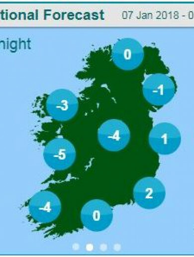 Status Orange cold warning issued for most of the country as freezing temperatures set to hit