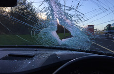 Man speaks out after metre-long 'spear' smashes through windscreen on the M50