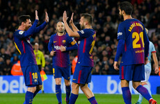 Messi inspires rout with Coutinho watching on as holders Barcelona book quarter-final spot