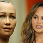 Chrissy Teigen made fun of Sophia the Robot's makeup and received a terrifying response from the robotic woman