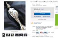 Paul from S Club 7 is selling his Brit award on eBay and it's going for €74,000