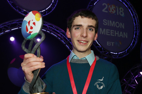 Simon Meehan, the overall winner of the BT Young Scientist and Technology Exhibition 2018  