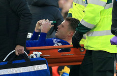 Sad scenes as Ireland's James McCarthy stretchered off with double leg fracture