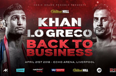 Amir Khan will face Canadian Phil Lo Greco in his comeback fight