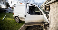 A white van crashed into a pensioner's kitchen in Co Down last night