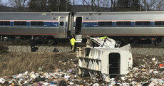 Train full of Republican politicians collides with truck, one killed on board truck