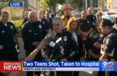A 12-year-old girl has been arrested after a school shooting in LA