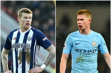 'The ball wasn't in the neighbourhood' - De Bruyne slams James McClean tackle attempt