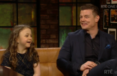 Brian O'Driscoll took his little pal from Temple Street on the Late Late, and she was an absolute star