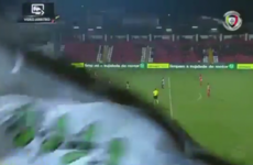 Controversy as huge flag blocks VAR camera, allowing offside goal to stand