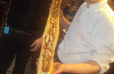 A Finglas pub are challenging customers to eat their ridiculously huge new chicken fillet roll