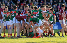 Galway enjoy third straight win over 13-man Mayo in heated encounter